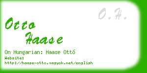 otto haase business card